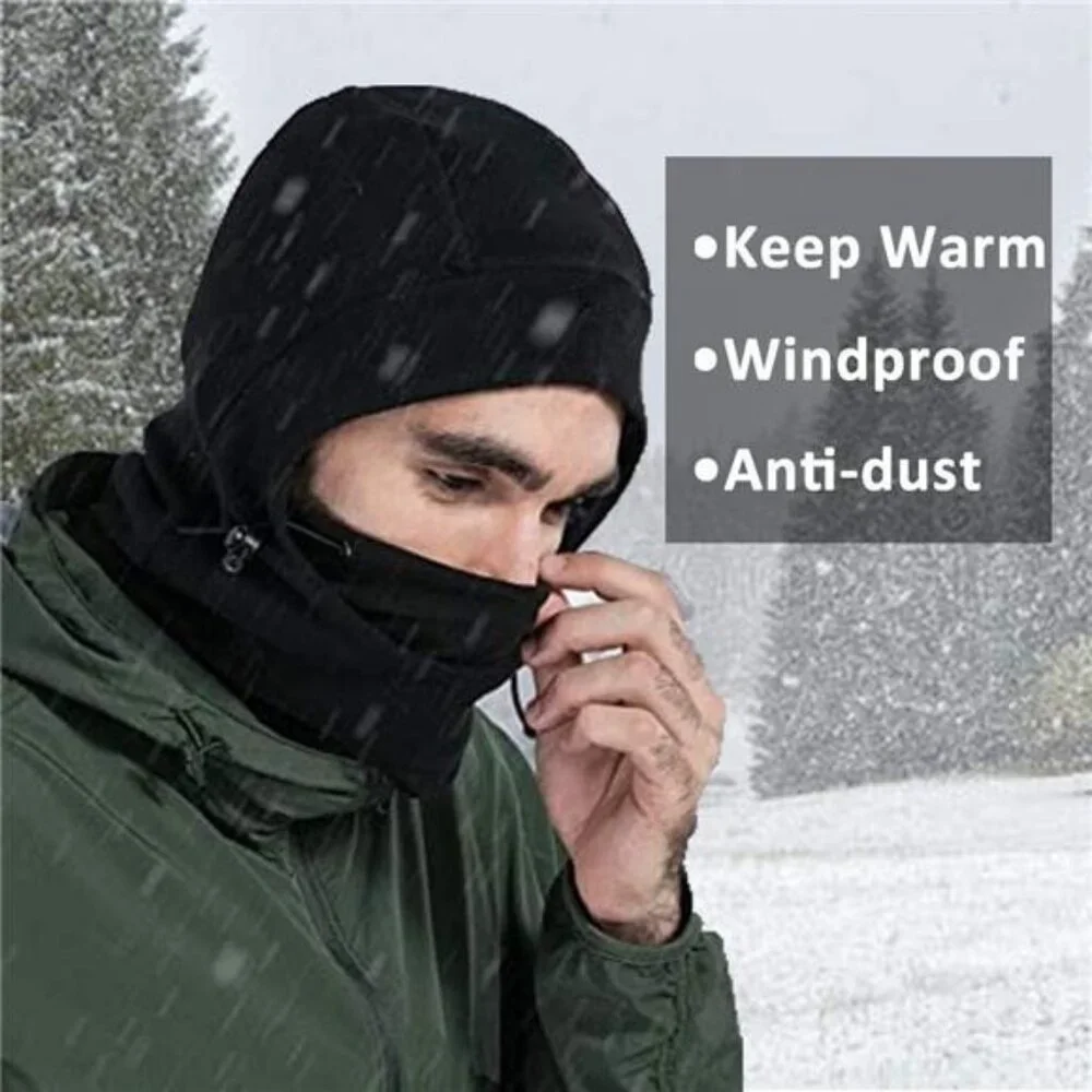 Balaclava Ski Mask 2 Pcs - Windproof Warmer Fleece Adjustable Winter Mask